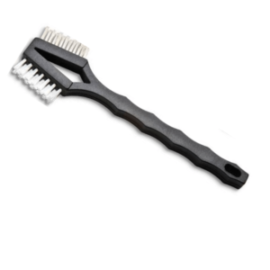 Cleaning Brushes, Double headed toothbrush style, 3 rows nylon/stainles steel bristles, 7" long